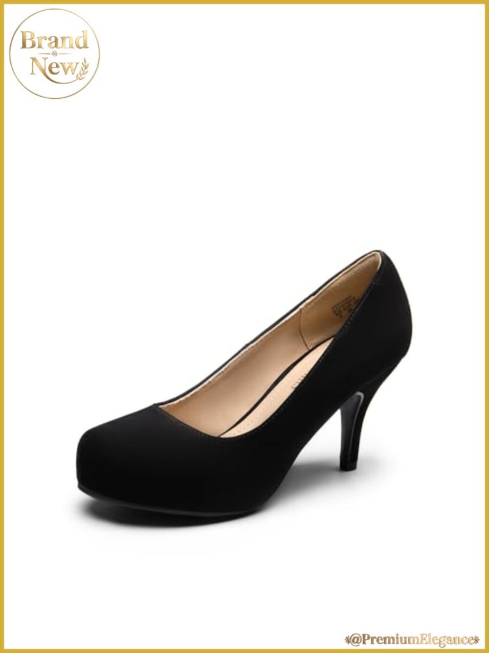 Women's Low Platform Stiletto Heels Pumps - Comfortable Dress Shoes with Latex